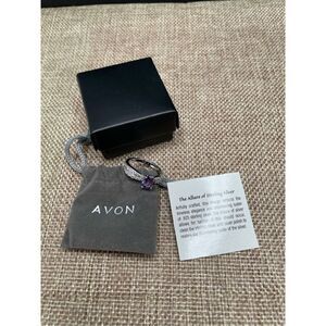 New Avon Purple Peace Sterling Silver CZ Ring Size 6  Collectors or Gift Idea